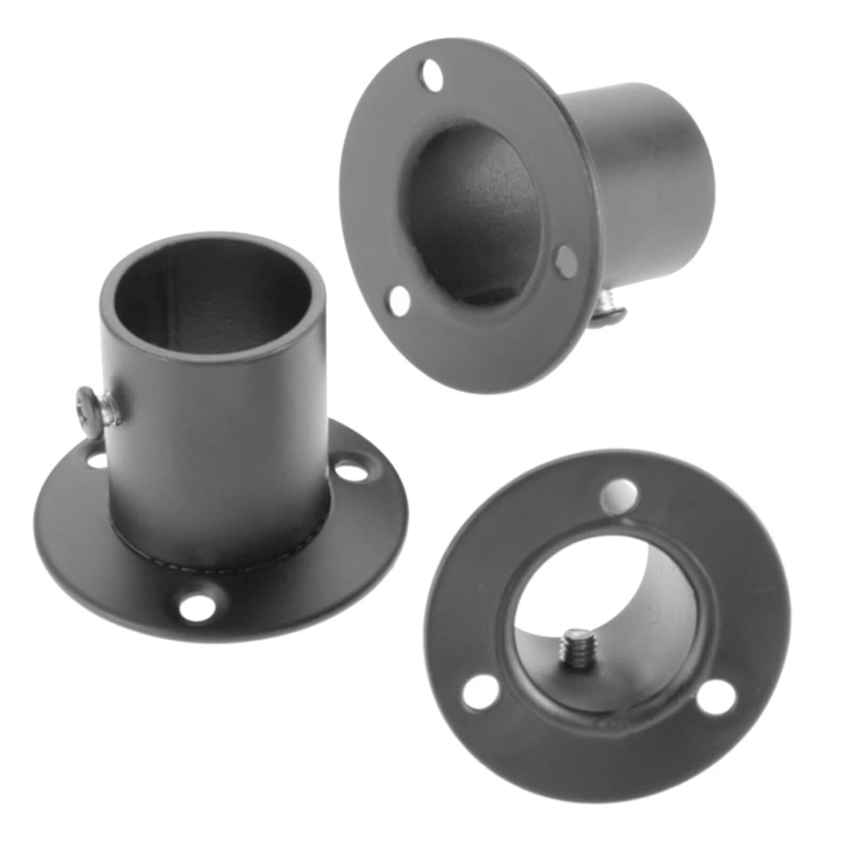 2 Pezzi Supporto Per Tubo Armadio Barra Supporto Guardaroba Binario Sospeso Asta Presa Staffa Di Supporto Terminale Flangia Supporto 19/22/25mm Diametro - Foto 2