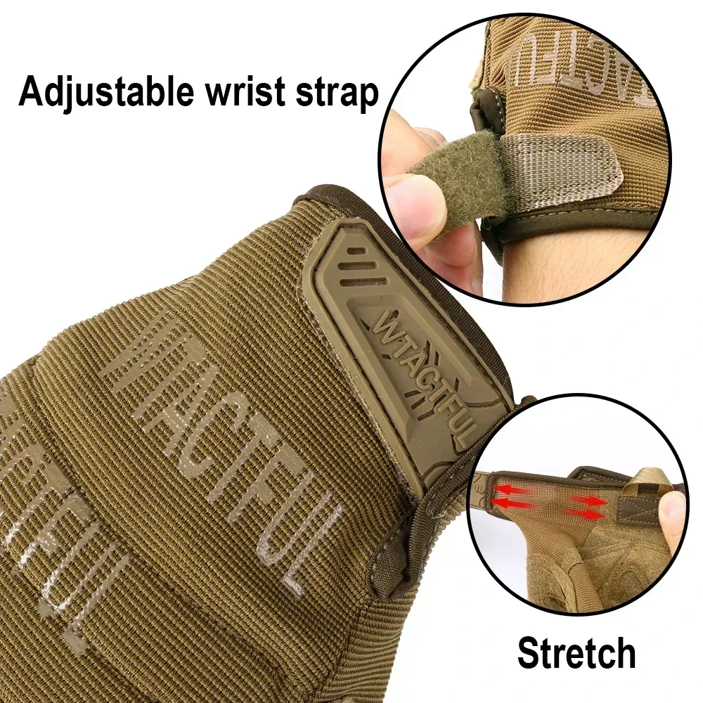 Outdoor Tactical Gloves Training Combat Sport Hiking Climbing Shooting Hunting Riding Cycling Full Finger Anti-Skid Mittens 4