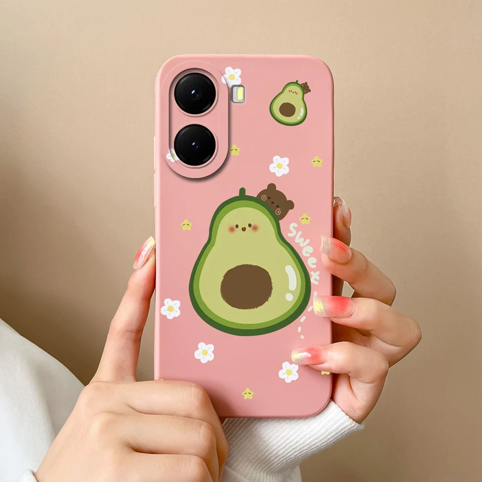 Cute Astronaut Avocado Soft Cover with Camera Protection and Fall Prevention
