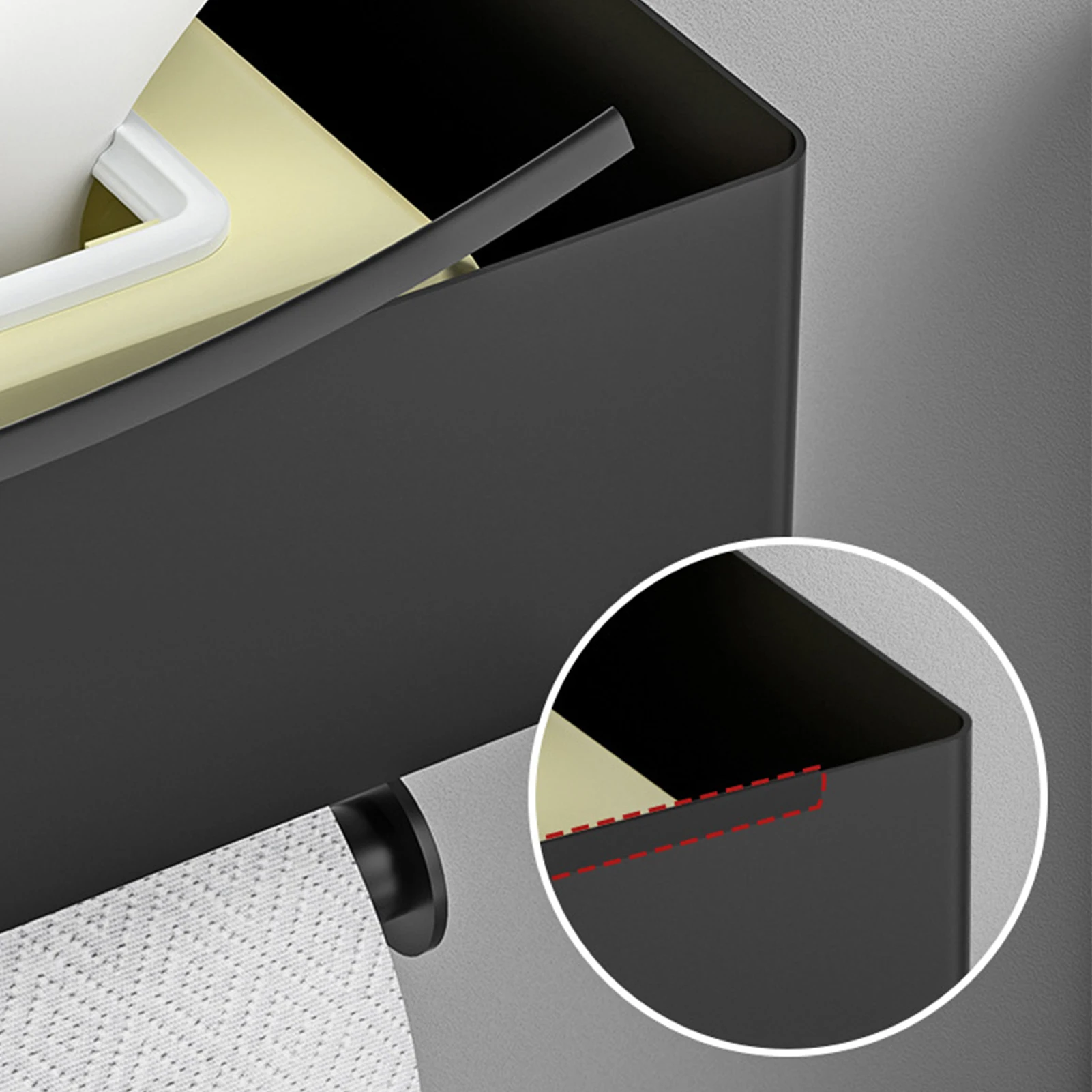 Toilet Paper Holder Wall-Mounted Paper Roll Holder Storage Box Toilet Organizer Phone Stand Bathroom Accessories Toilet Paper Holder Toilet Roll Holder