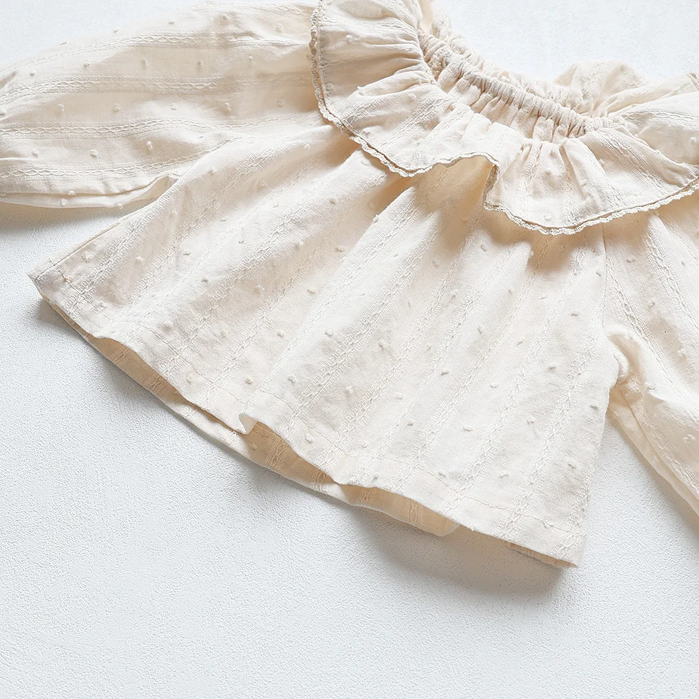 MILANCEL Baby Clothes Peter Pan Collar Girls Blouse Long Sleeve Baby Base Shirt Tops baby girl clothes,kids bottoming shirt