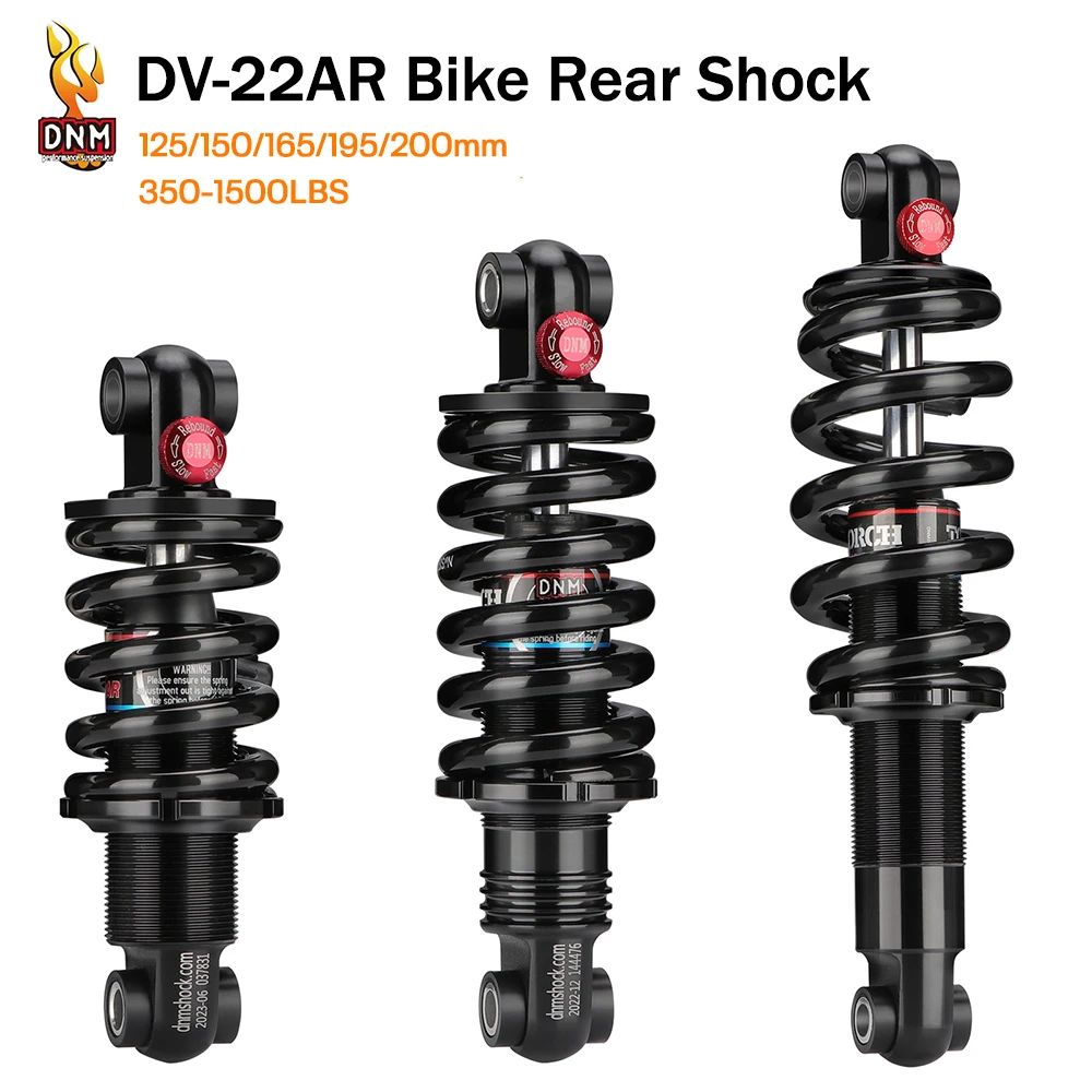 DNM DV-22AR Bicycle Rear Shock Spring Hydraulic Suspension MTB Mountain Bike Shock Absorber 125/150/165/190/200mm