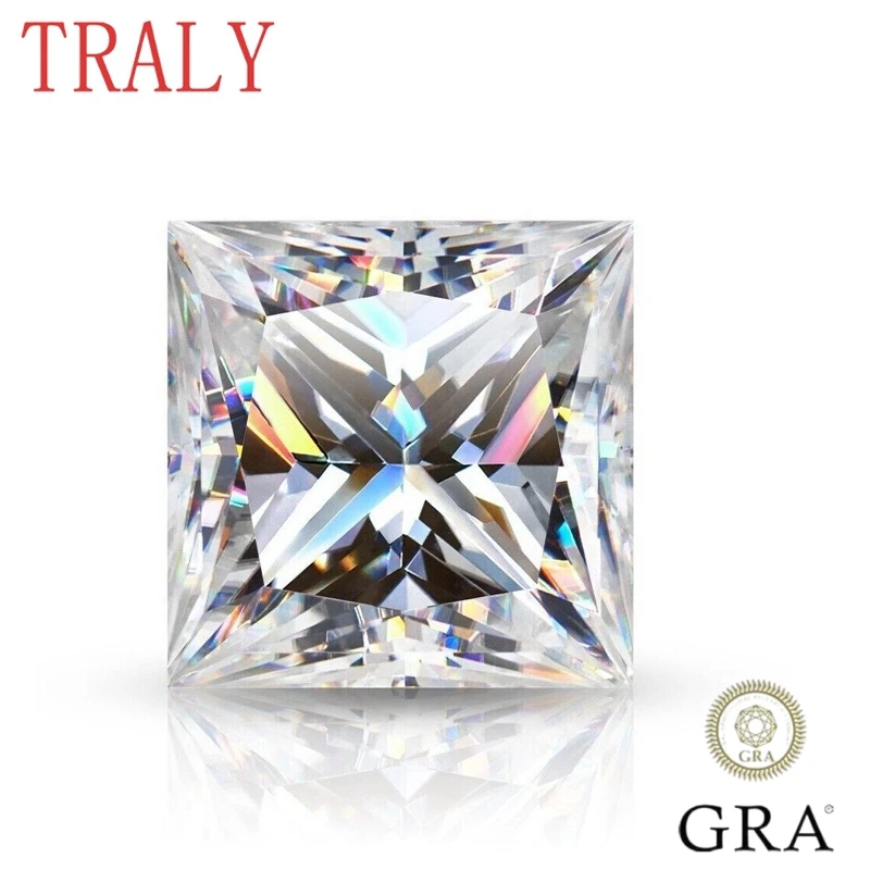 White Princess Cut Moissanite 1Ct- 10Ct Pietra Sciolta D Color Vvs Brilliant Jewelry Lab Gemstone Gra Certifited Pass Diamond Teste