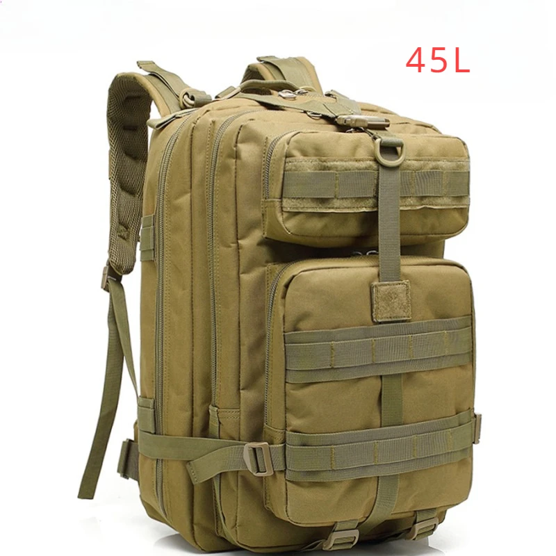 

45L Man Tactical Backpacks Military Traveling Bags Army Outdoor 3P Assault Pack EDC Molle Pack For Trekking Hunting Bag