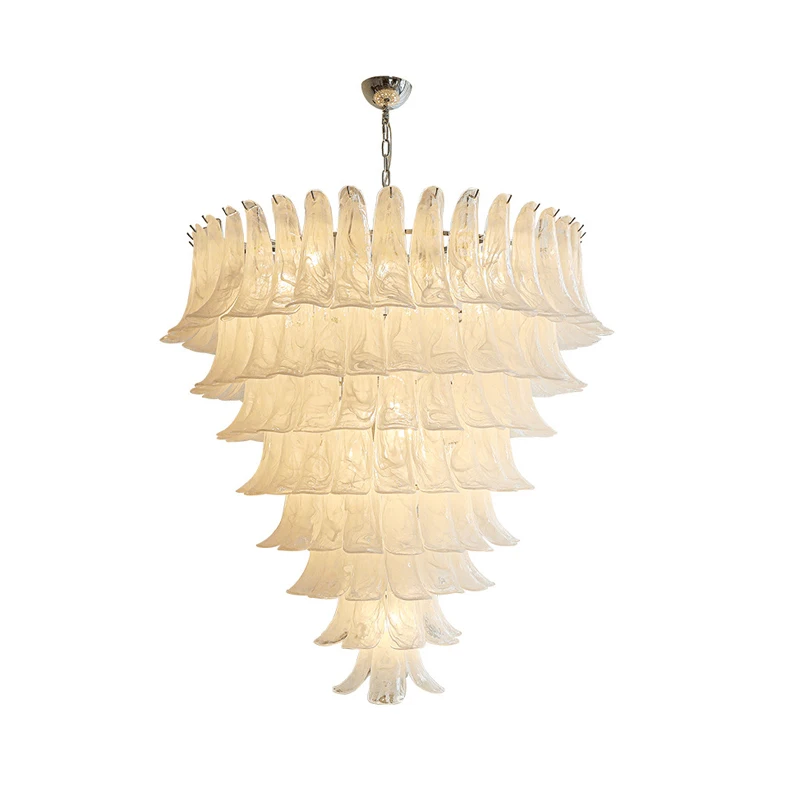 Trendy French Series Glass Art Dimmable LED Chandelier Hanging Lamp Suspension Luminaire for Living Room led chandelier ceiling chandelier led pendant light