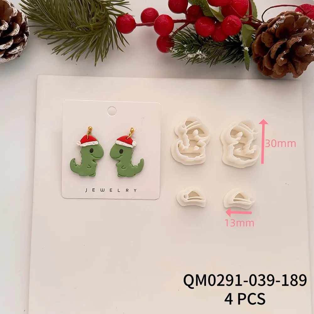 Weihnachten Serie Formen/Weihnachtsbäume/Hut/Hirsch Ton Formen DIY Ohrringe Herstellung Ton Schneiden Formen Weichen Ton Werkzeuge – Detail 9
