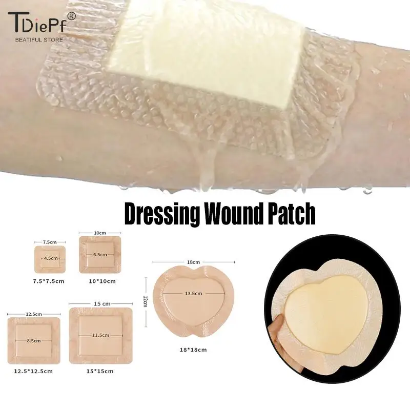 

1Pcs Bedsore Healing Pad Thin Soft Ulcer Healing Acne Patch Hydrocolloid Adhesive Wound Dressing Breathable Sweat Resistant
