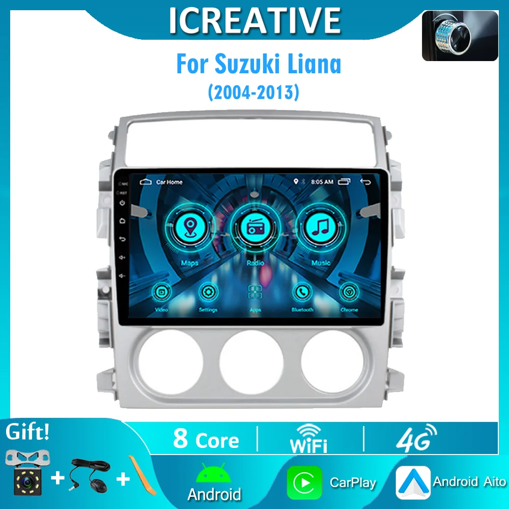 

8 Core QLED For Suzuki LIANA 2004-2013 Screen Car Stereo Android GPS Navigation Multimedia Player Carplay Autoraido 2din No DVD