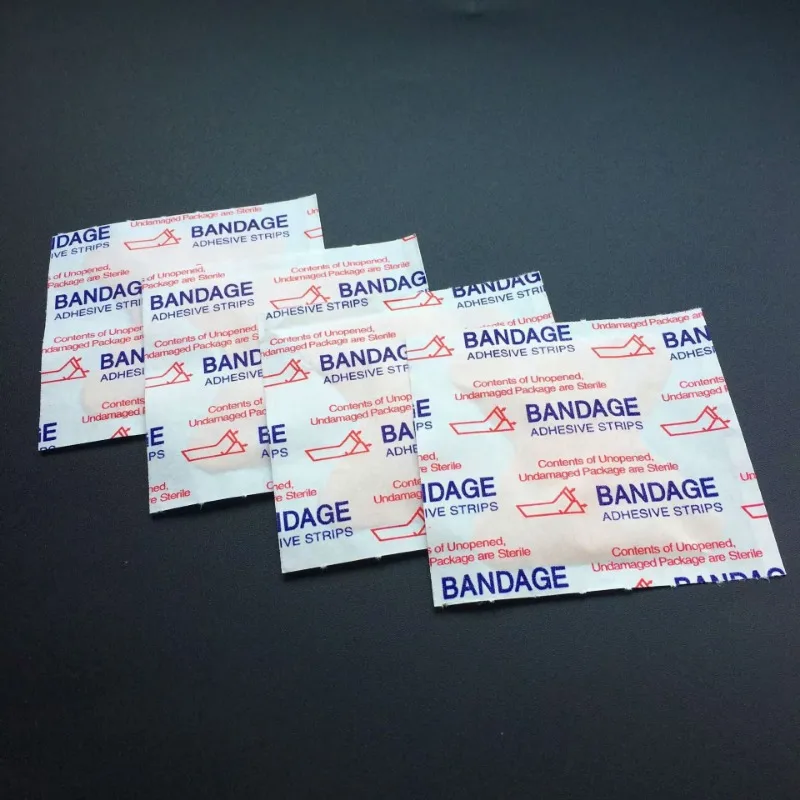 50pcs/set PE Fingertip Dressing Band Aid for First Aid Wound Plaster Breathable Adhesive Bandages Patch Strips 45*51mm 5