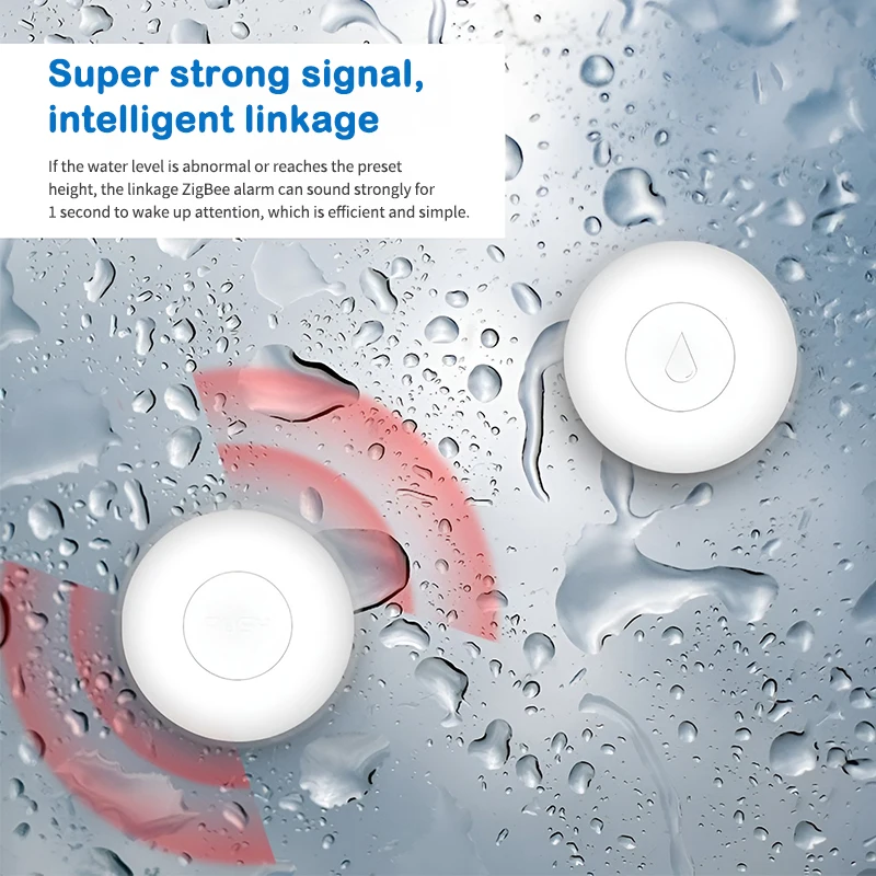Tuya ZigBee 누수 감지기, 홍수 센서 알람, 스마트 라이프 앱 원격 모니터링, 알렉사 구글 홈으로 작동