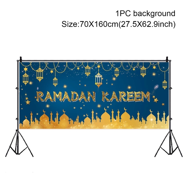 Background Eid Mubarak Ramadan Kareem Backdrop Islam Muslim Party Supplies Ramadan Decoration For Home Eid Al-fitr Gifts
