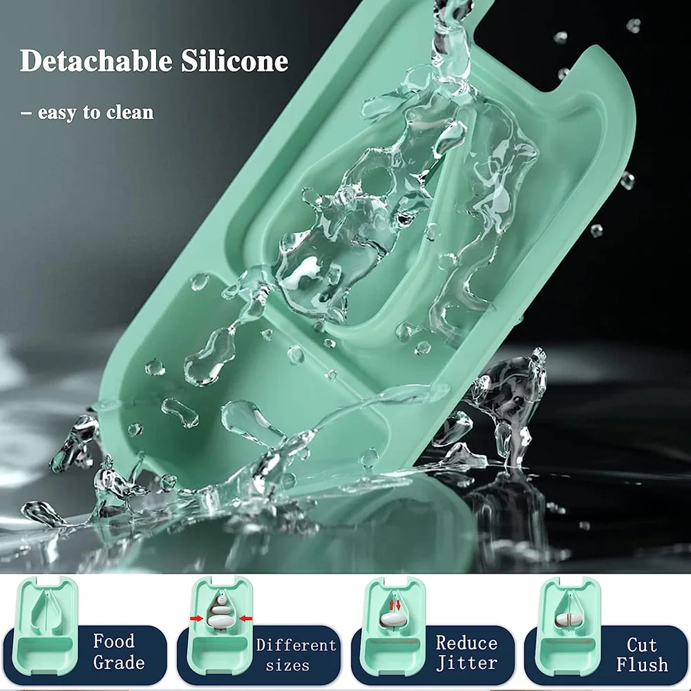 Portable Pill Cutter and Crusher Split Pills Perfectly Cut Small & Large Pills Anywhere Compact and Convenient for On-the-Go Use