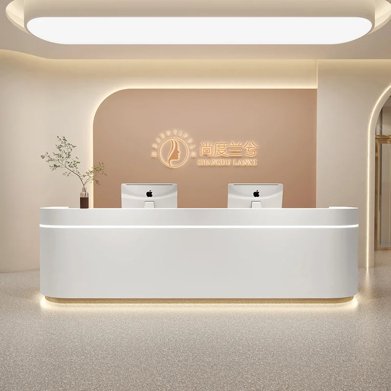 Motion Desk Reception for Salon Office Chairs Clothing Store Counter 4060 Ti Bellezza Customer Center Computer Desks Tables Shop