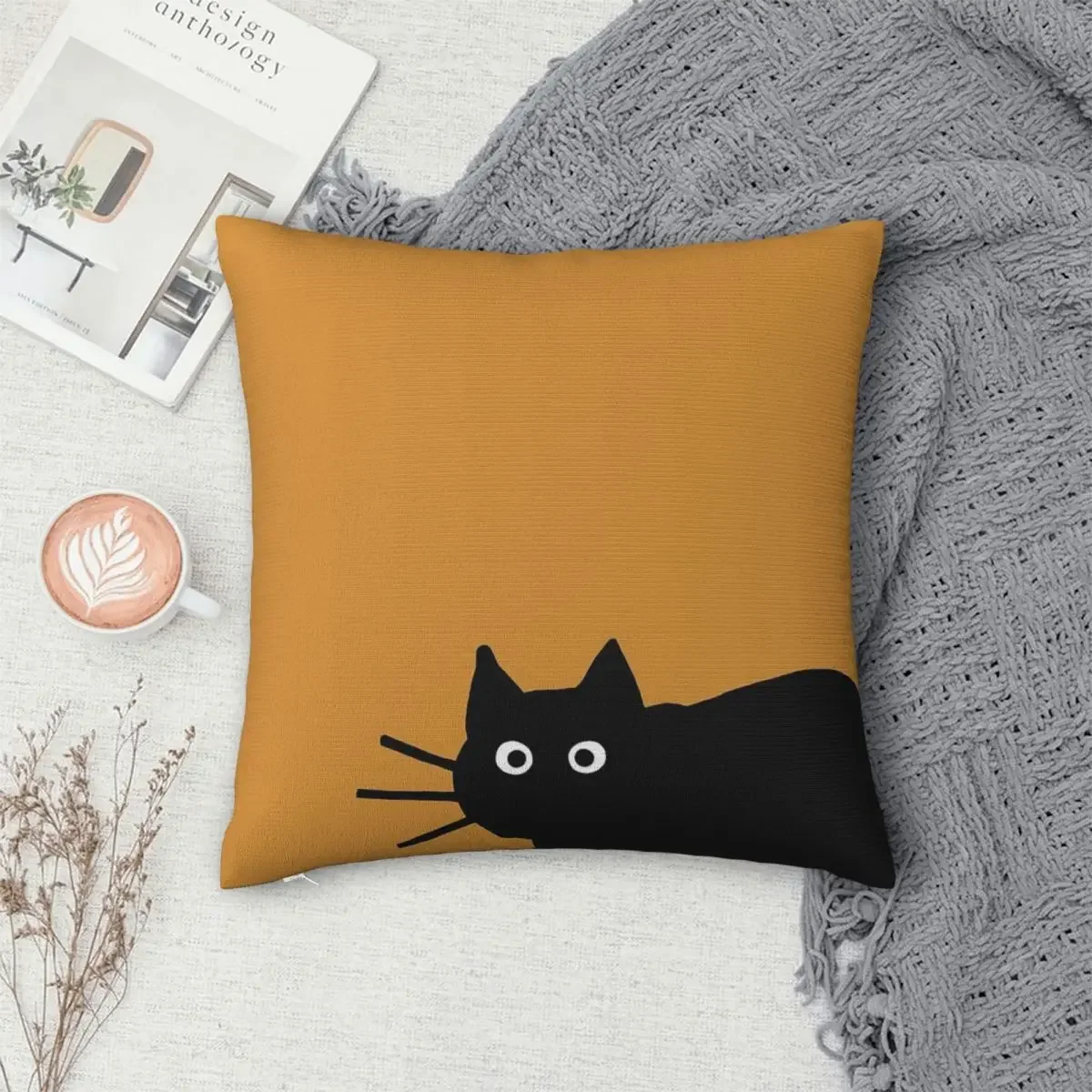 

Black Cats Pillowcase Polyester Pillows Cover Cushion Comfort Throw Pillow Sofa Decorative Cushions Used for Bedroom Living Room