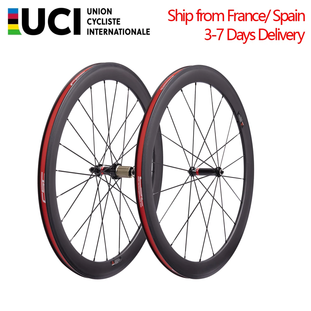 Paire De Roues Carbone 700C 38/50/60 Mm Pour Vélo De Course - Universelles