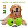 1pc Interactive Treat Dispensing Dog ToyNatural Rubber Chew Ball, Durable Non-Toxic Pet Grinding Toys Food Leakage Bone Patterns 1