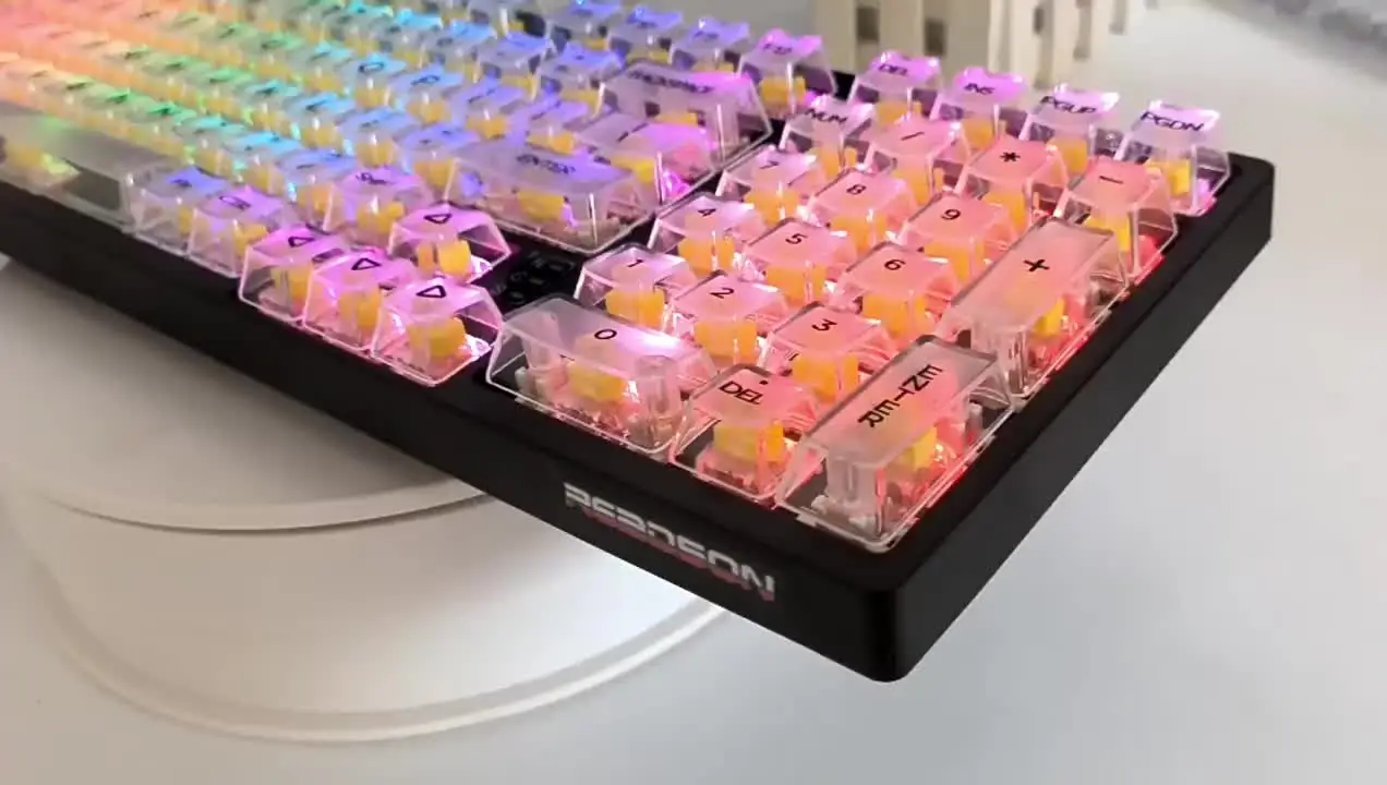 ZEPFJHE Russische Crystal Transparante Keycaps – 132 Toetsen, Origineel Profiel, Backlit – Voor Mechanische Toetsenborden – Transparant Of Zwart