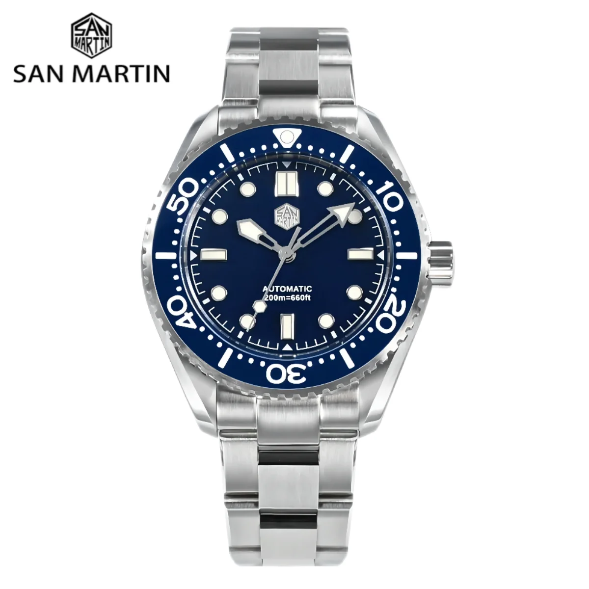 San Martin Orologi Da Polso Meccanici Orologi Da Uomo Automatici Bracciale Sportivo Miyota 8215 41.5Mm 20Atm Luminoso Montre Homme Sn0036