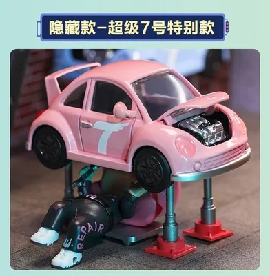 thumbnail image 1 of POP MART-figuras de acción de la serie de coches Molly, Caja misteriosa sorpresa, Caja aleatoria ciega, juguetes Kawaii, regalo para niñas, 1 of 5