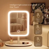 Rechargeable LED Vanity Mirror 3 Colors Dimmable Lights Touch Control Makeup Mirror Home Portable Cosmetic Makeup Mirror