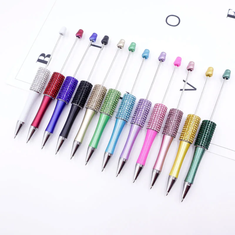 

150pcs Handmade Diamond Bead Pens Beaded DIY Ballpoint Pen Diamond Beadable Ballpoint Pens Cute School Office Supplies