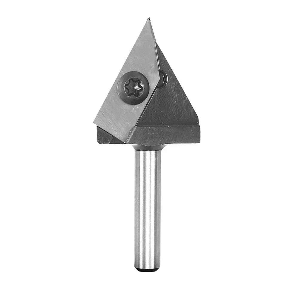 Carbide End Mill Wood Router Bits Router Bit Milling For Engraving For Wood Replacement V-shaped Wood Woodworking 60 Degree Blades Carbide