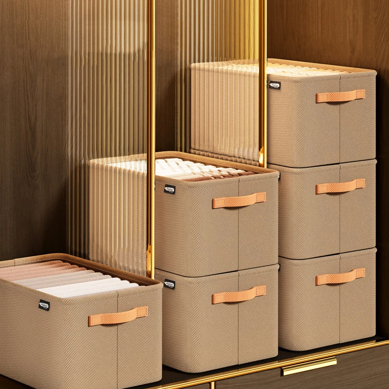 부직포 원단 의류 보관 바구니, 옷장 서랍 속옷 브래지어 보관함, 바지 청바지 정리함 양말 넥타이 정리함 상자