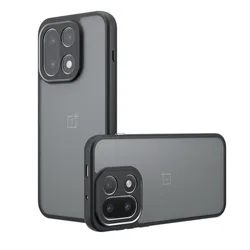 Matte Silicone Shockproof Protective Phone Case - TPU Back Cover - OnePlus 15 (Black)