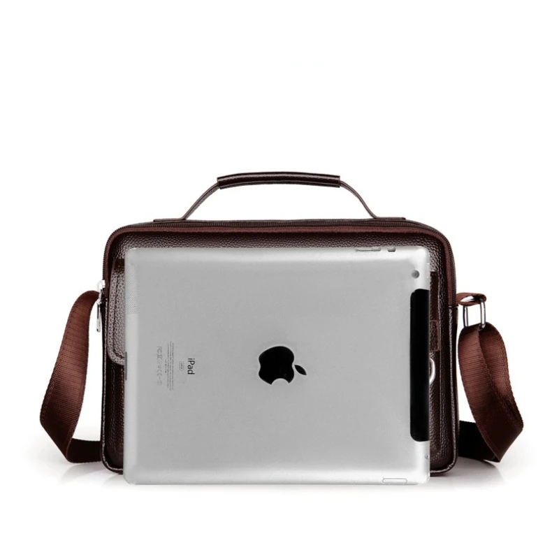 

2023 New Men Shoulder Bag for 10.4" Ipad PU Leather Business Handbags Men Messenger Bags Fashion Man Crossbody Bag