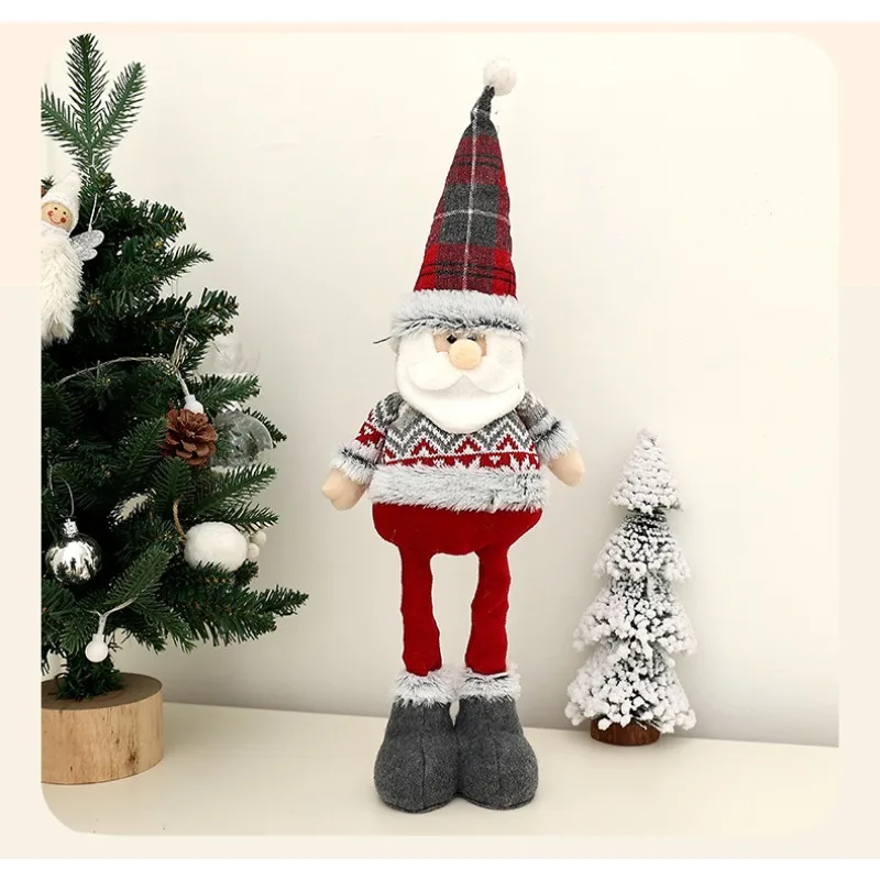 Telescopic Christmas Doll Merry Christmas Decorations For Home 2023 Christmas Ornament Xmas Navidad Noel Gifts New Year
