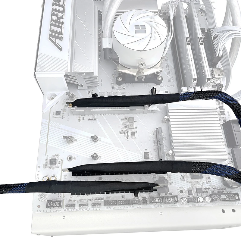 PCIe 5.0 x16 Gen5 Riser-Kabel 64Gbps, 6-lagiges PCB, versilbertes GPU-Verlängerungskabel für Grafikkarten – Detail 38