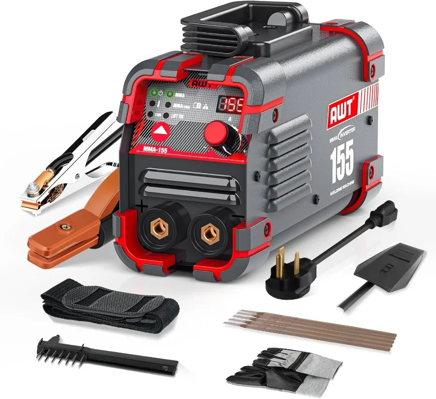Stick Welder 155Amp Mini Welder 2 in 1 ARC Welder/Lift TIG Welding Machine 110/220V with VRD, Digital Display IGBT Inverter