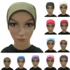 Plain Muslim Women Cotton Underscarf Bonnet Inner Cap Chemo Tube Head Scarf Cover Headwrap Brim Hat Arab Islamic Middle East 1
