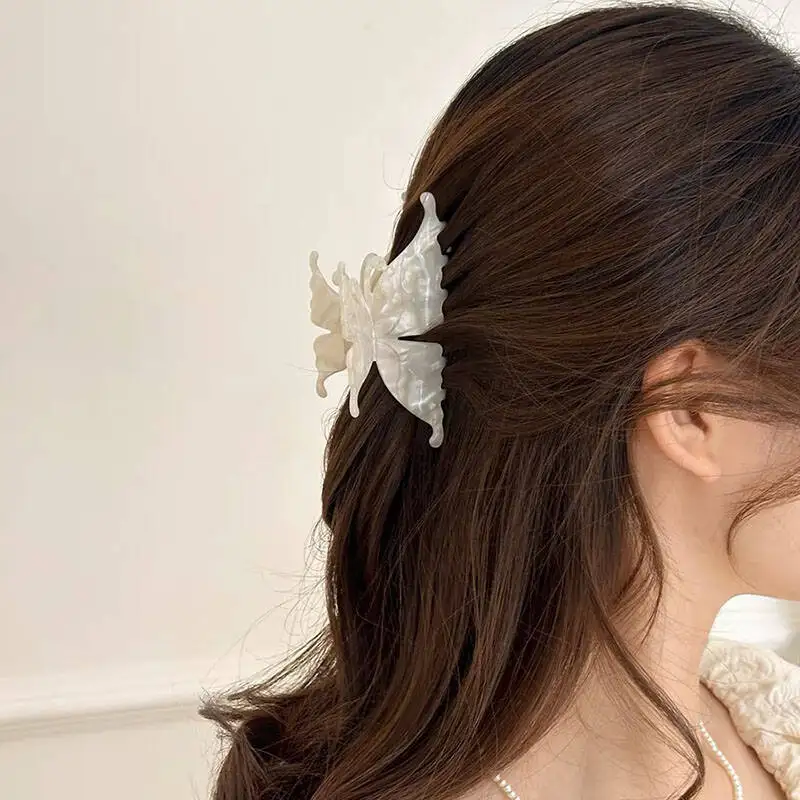 Exquisite Acetat Haar Krallen Elegante Schmetterling Shark Haar Clips Haarspangen Für Frauen Koreanische Design Haar Zubehör Kopfbedeckung Geschenk – Detail 9