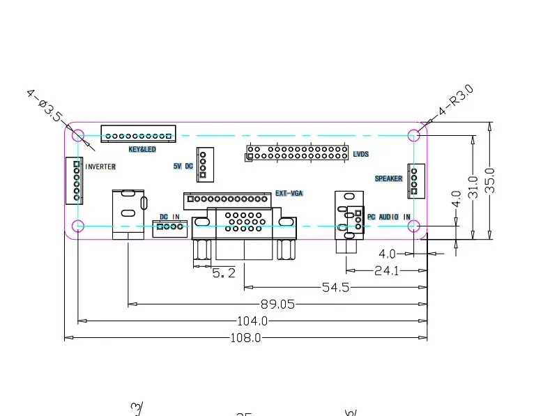 M.RT2270C.806 VGA-LVDS LCD 스크린 드라이버 보드