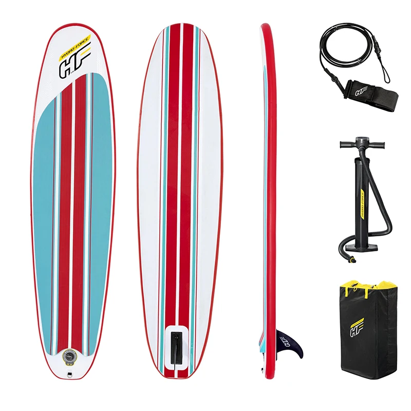 

65336 Compact Surf 8 Inflatable Surf Board Set Stand Up Paddle Board Longboard Surfboard 2024