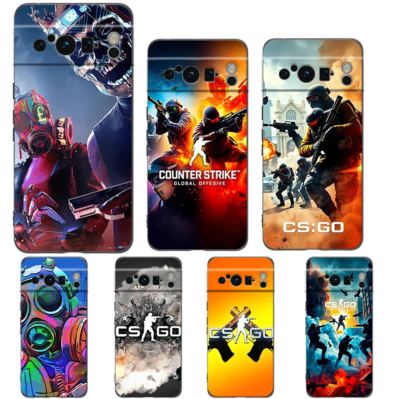 Handyhülle für Google Pixel/9/8/7/6/7A/6A/Pro, stoßfest, weiches TPU, 9/Pro/XL, Shell Capas, Funda Counter Strike CS GO Hot Game