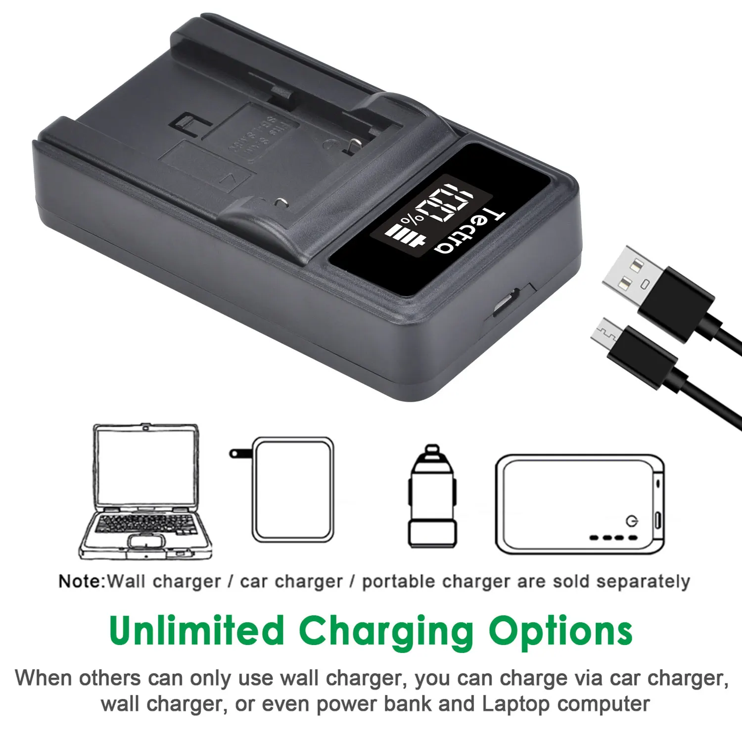 Bateria e Carregador para Câmera Samsung Sb-lsm160 Sb-lsm320 Sc-d351 Vp-d351 Vp-d351 Vp-d351i Vp-d352 Vp-d352i Vp-d353 2400mah - Image 2