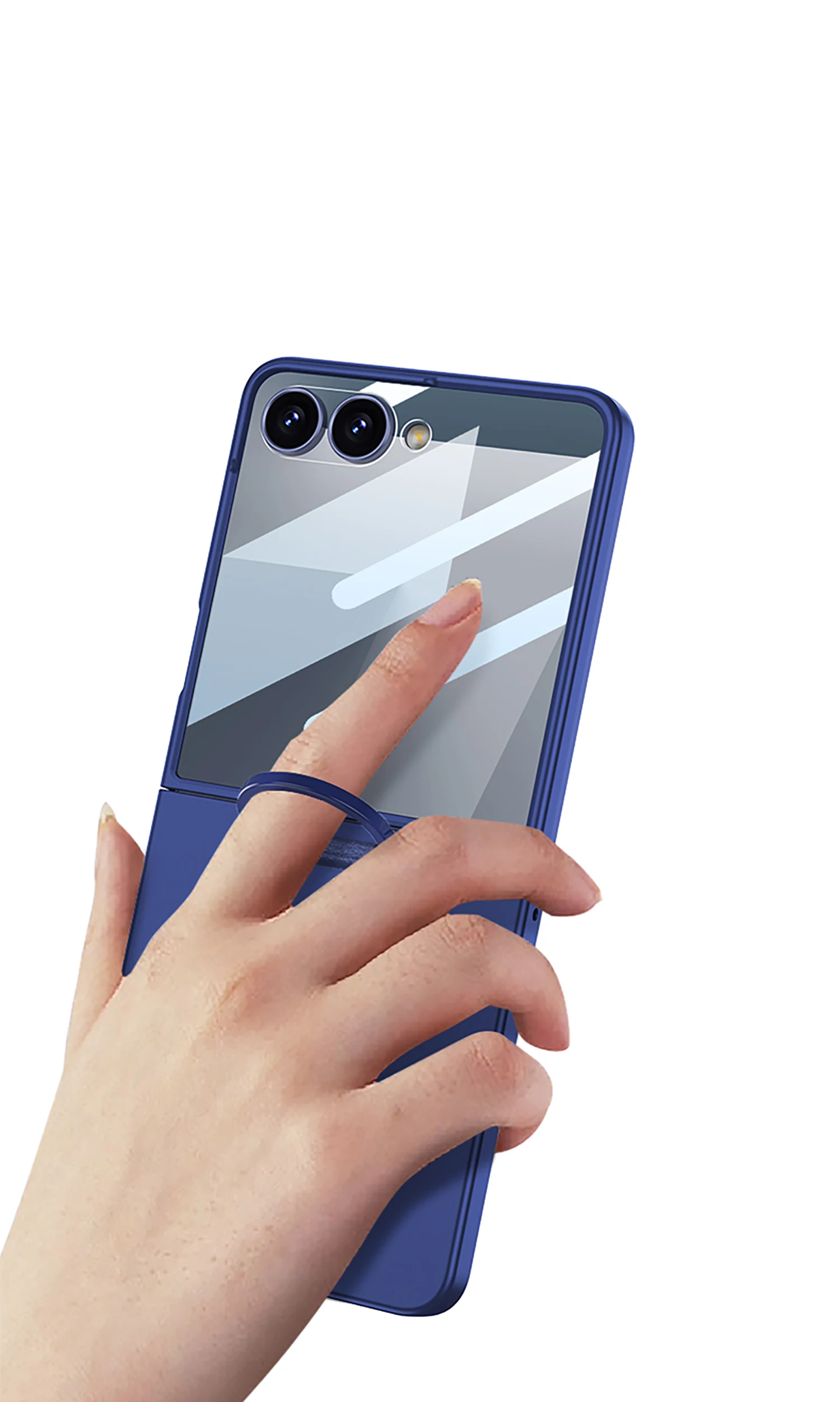 Original Case for Samsung Galaxy Z Flip 7 Ultra-thin Ring Holder Outer Screen Gl