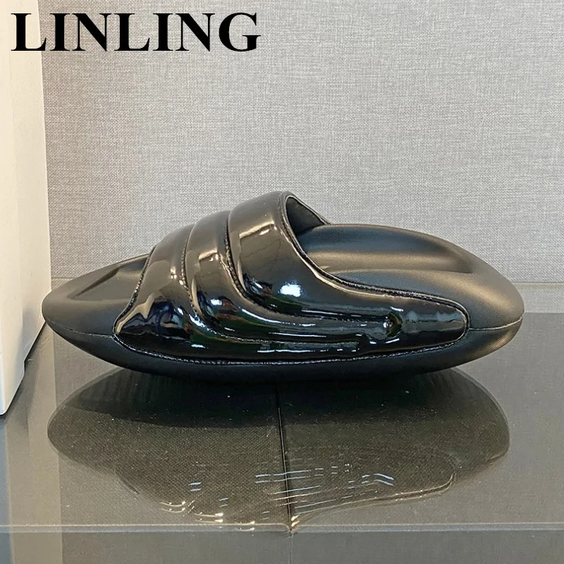 

Men Summer Slippers Women EVA Thick Soft Bottom Slides Leather Casual Beach Shoes Male Indoor and Outdoor Ladies Slippers 2023
