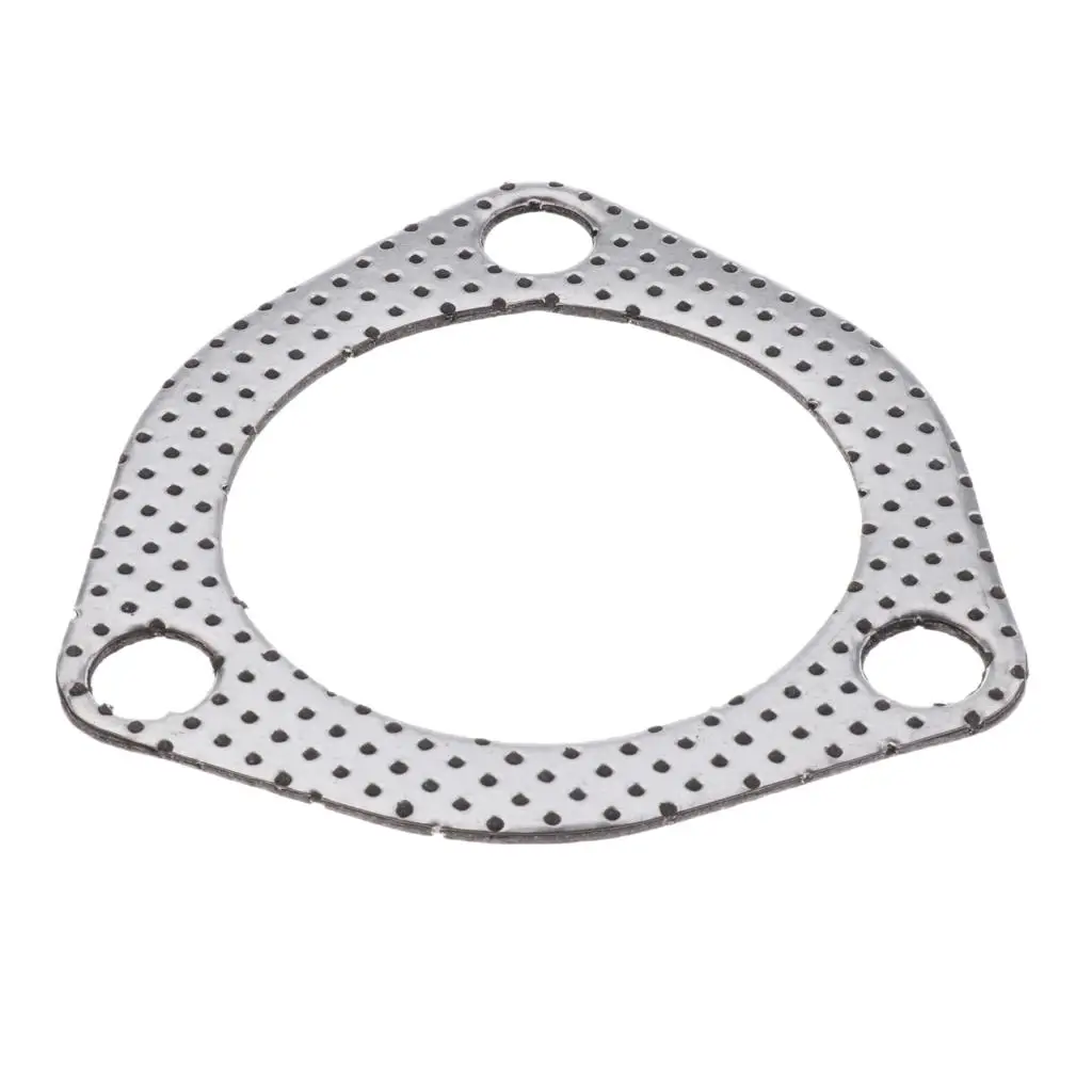 Plug and play vehicle triangle 3 screw flange with high exhaust gasket, 2.5 inch