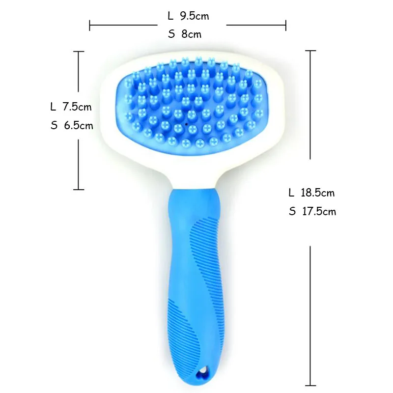 High Quality Silicone Pet Dog Cat Grooming Comb Brush for Bathing Cleaning Massage Plastic Brush Comb for Dogs Cats images - 6