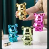 Bear Ceramic Plating Save Money Bank Nordic Home Decoration Cute Bear Sculpture Light Luxury Desktop Figurines Living Room Decor 3
