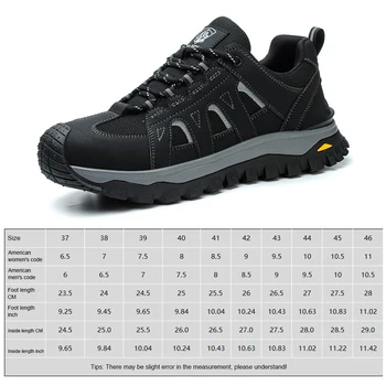 Steel Toe Shoes Comfortable Work Shoes Non Slip Smash Stab Resistant Sneakers Breathable Lace Up Safety Sneakers for Men Women 5