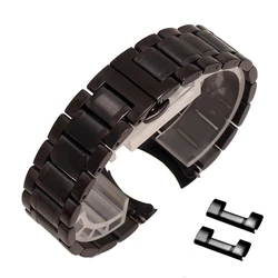 Universal Solid Curved Elbow Flat Head Dual Purpose Watch Strap with Tool - Multi - Size Bracelet Accessory - 16mm (Black)