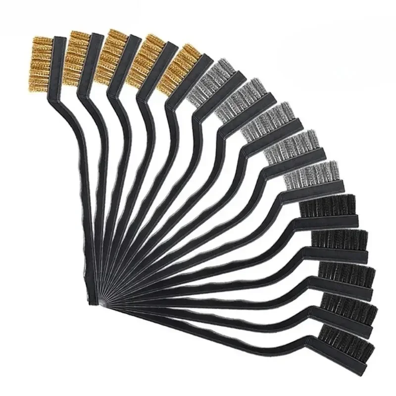 2pcs Stainless Steel Brushes Cleaning Brush for Degreasing Stove Nylon Steel Wire Brush Cleaning Tools Kitchen Accessories