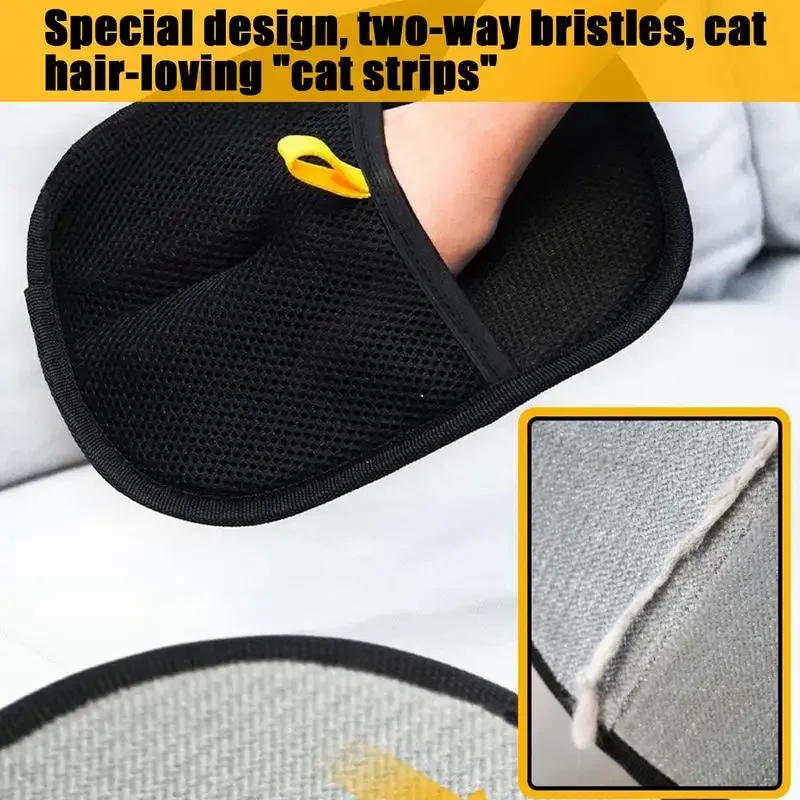 1PC Pet Cleaning Gloves Double-Sided Puppy Dematting Gloves Hands On Multifunctional Pet Hair Remover For Washing