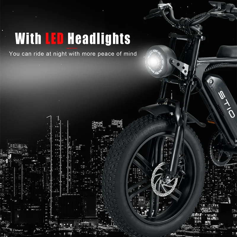 Eu Stock Stio V8 Electric Bicycle 15ah 48v 750w 20 Inch 4.0
