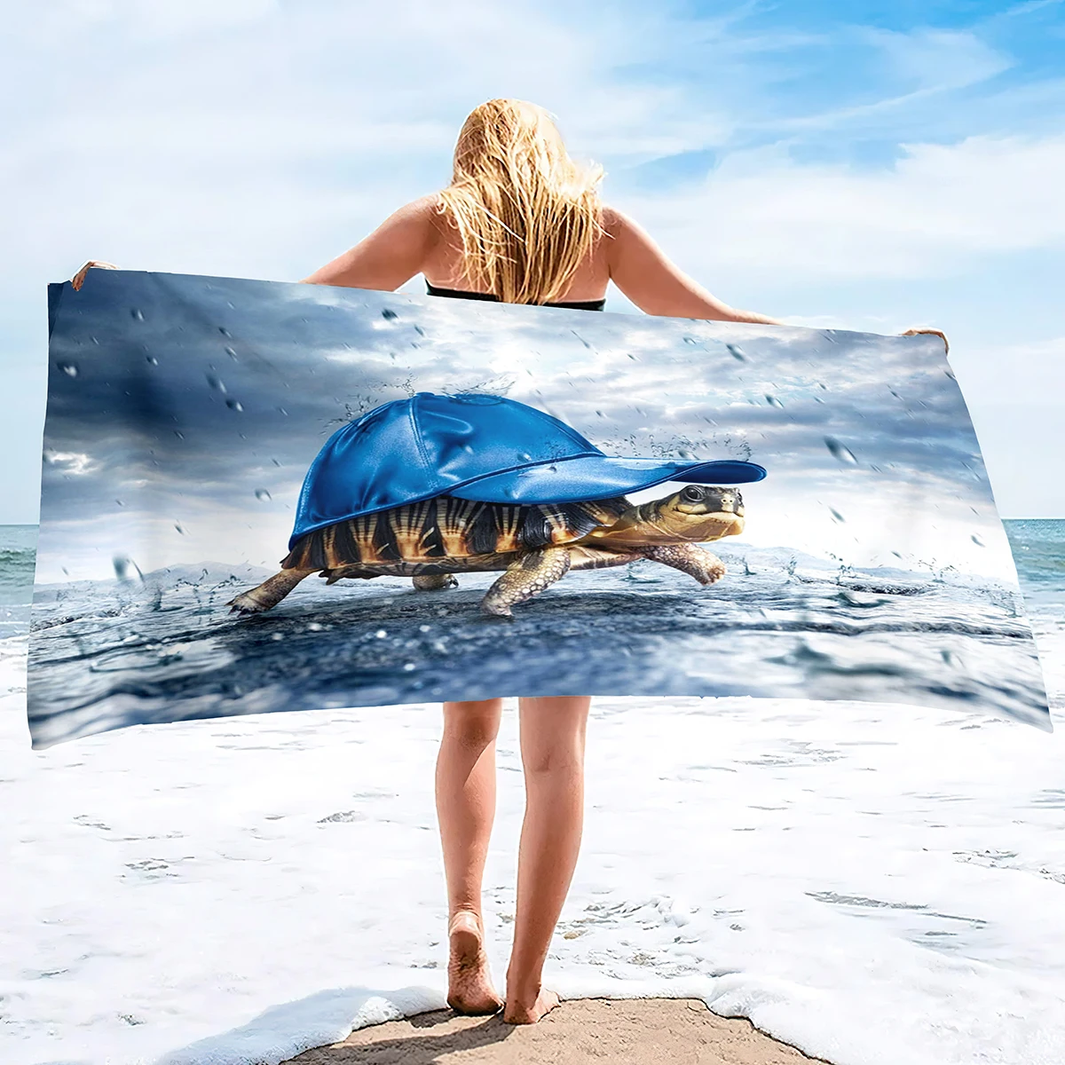 

Oversized Beach Towels Sand Free Sea Turtle Adults Quick Dry Large Bath Microfiber Lightweight Travel Towel