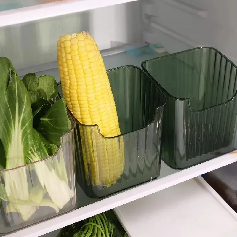 5/1PCS Refrigerator Food Storage Container Fresh Keep Organizer Plastic Crisper Box for Home Kitchen Fruits Vegetables Spices 4